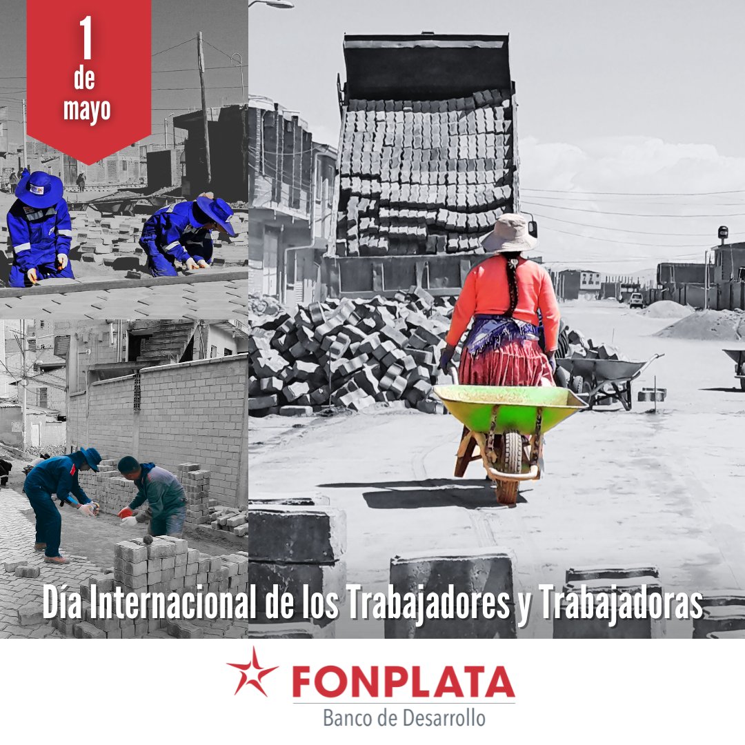 👷‍♀️ 👷‍♀️💪 👷👷‍♂️Hoy es el día internacional de los trabajadores y trabajadoras, una fecha que conmemora las luchas históricas y logros del sector.

En FONPLATA apoyamos a nuestros países miembros en su compromiso con la generación de empleo. Financiamos proyectos que promueven la