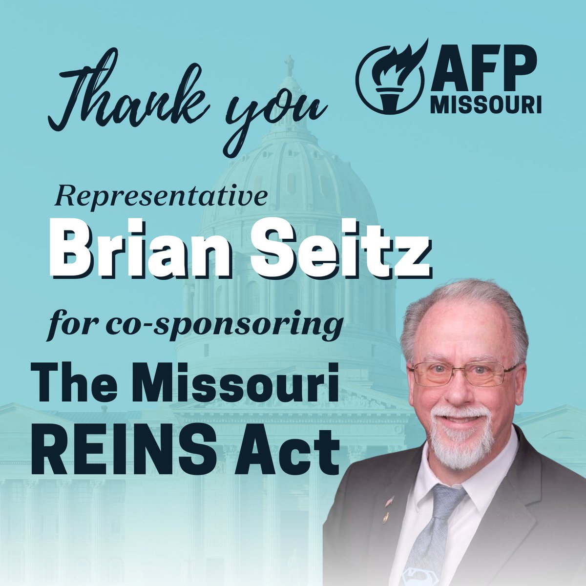 AFP-MO (@afpmissouri) on Twitter photo SWMO Exhibit B is <a href="/RepSeitz156/">Rep. Brian Seitz</a>!
Representative Seitz has always been a proponent of reining in government and protecting taxpayers.
Thank you for supporting the HB664 REINS Act, Rep. Seitz!
ReinInMo.com
#moleg SWMO Exhibit B is <a href="/RepSeitz156/">Rep. Brian Seitz</a>!
Representative Seitz has always been a proponent of reining in government and protecting taxpayers.
Thank you for supporting the HB664 REINS Act, Rep. Seitz!
ReinInMo.com
#moleg
