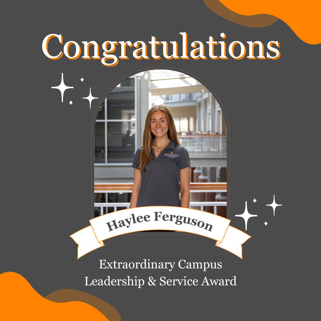Congrats to Anderson Center Ambassador Haylee Ferguson for receiving the Extraordinary Campus Leadership &amp; Service Award at last night’s Chancellor’s Awards Banquet! We’re so proud and excited for all she’ll do after graduating in May. ✨