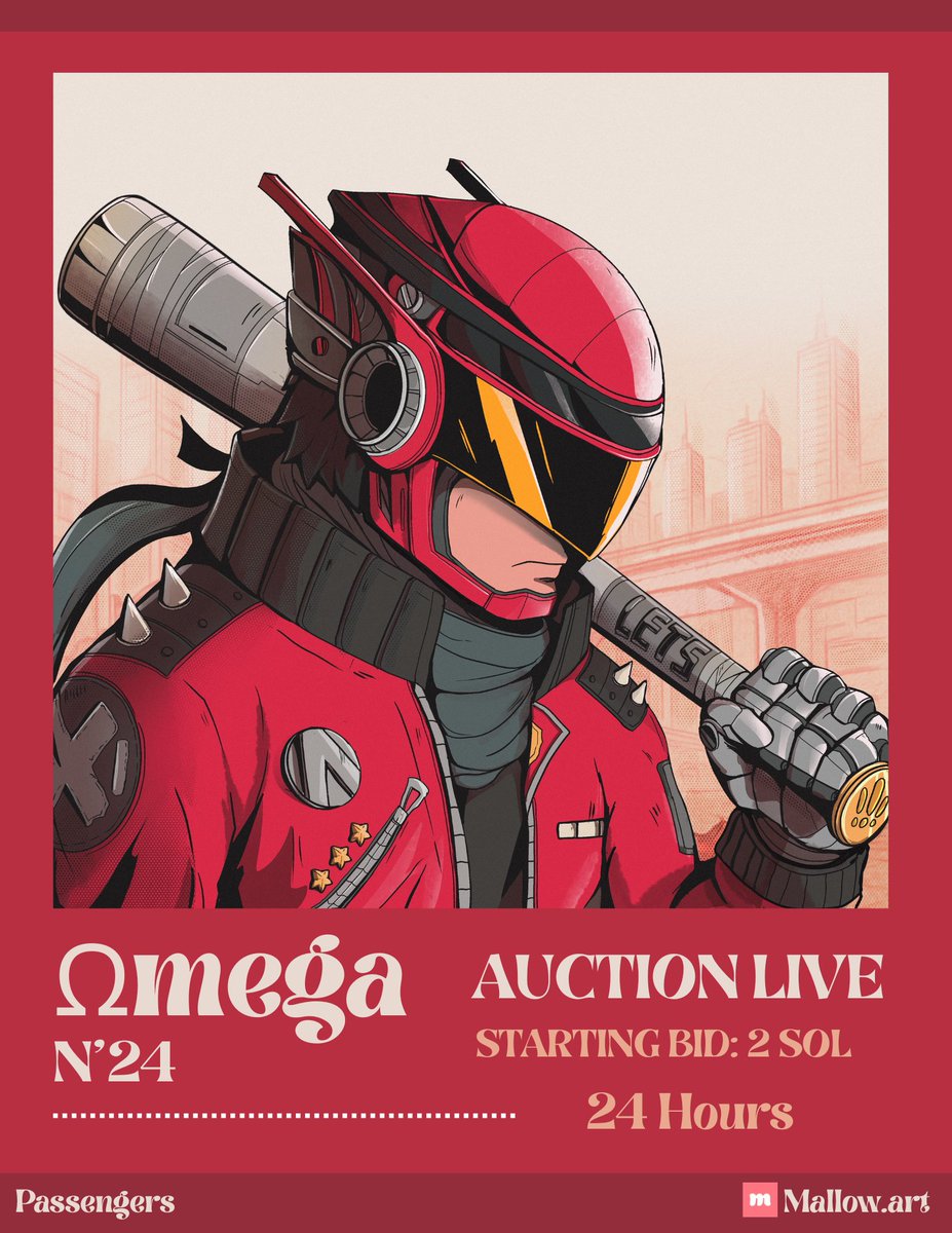 AUCTION LIVE. 🟥
Ωmega on <a href="/mallowdotart/">mallow</a>
STARTING BID: 2 SOL.
24 Hours.

Link Below 🔽