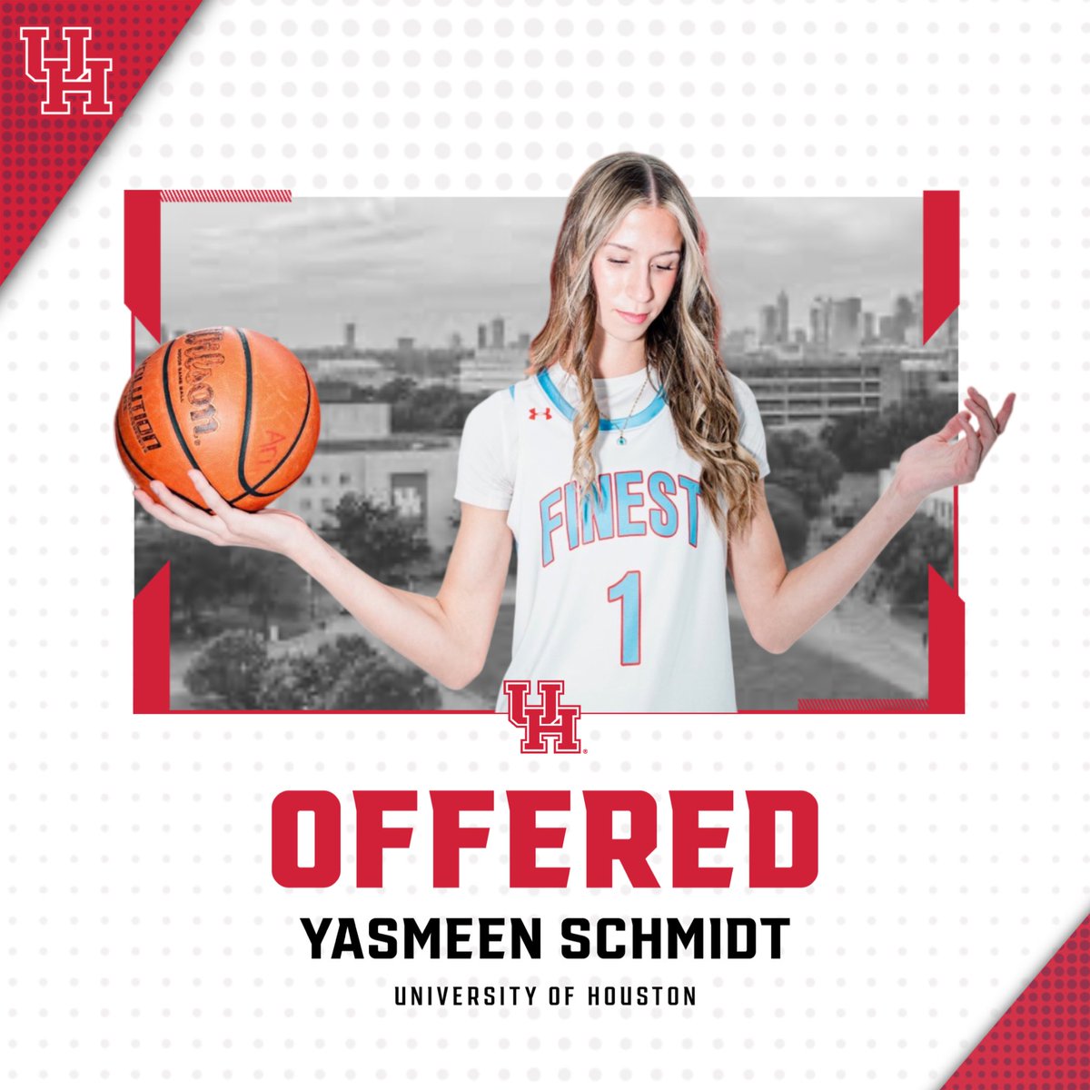 Yasmeen Schmidt 🇺🇸🇹🇷 (@yasmeen_ba11er) on Twitter photo I am excited and grateful to announce that after a great conversation with Coach Mitchell <a href="/yocoachmitchell/">Matthew Mitchell</a> I have received an offer from <a href="/UHCougarWBB/">Houston Women's Basketball</a> Thank you to the staff for believing in me. <a href="/CoachAAJR/">Anthony</a> <a href="/DeeTheeCoach/">Damitria Buchanan </a> <a href="/SAFinestbball/">SA Finest Basketball</a> #UANEXT
📸<a href="/WilliamsFiles/">Will</a> I am excited and grateful to announce that after a great conversation with Coach Mitchell <a href="/yocoachmitchell/">Matthew Mitchell</a> I have received an offer from <a href="/UHCougarWBB/">Houston Women's Basketball</a> Thank you to the staff for believing in me. <a href="/CoachAAJR/">Anthony</a> <a href="/DeeTheeCoach/">Damitria Buchanan </a> <a href="/SAFinestbball/">SA Finest Basketball</a> #UANEXT
📸<a href="/WilliamsFiles/">Will</a>