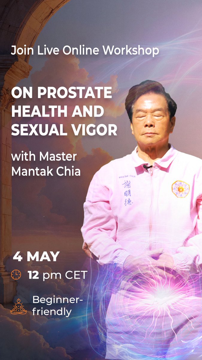 💎Qigong for Prostate Health and Sexual Vigor💎— new online LIVE class on male sexual health by legendary Master Mantak Chia

⏰May 4, 12pm CET
💻Live online in Zoom + lifetime access to recordings
✨Energy transmission included

👇🏻Last spots here
 
bit.ly/4cWpxnW