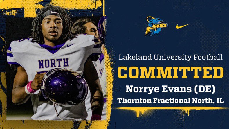 Norrye Evans (@norrye75) on Twitter photo I would like to proudly announce that I will be furthering my education and passion for the sport of football at Lakeland University <a href="/LUMuskieFB/">Lakeland Football</a> <a href="/CoachLehto/">Joey Lehto</a> I would like to proudly announce that I will be furthering my education and passion for the sport of football at Lakeland University <a href="/LUMuskieFB/">Lakeland Football</a> <a href="/CoachLehto/">Joey Lehto</a>