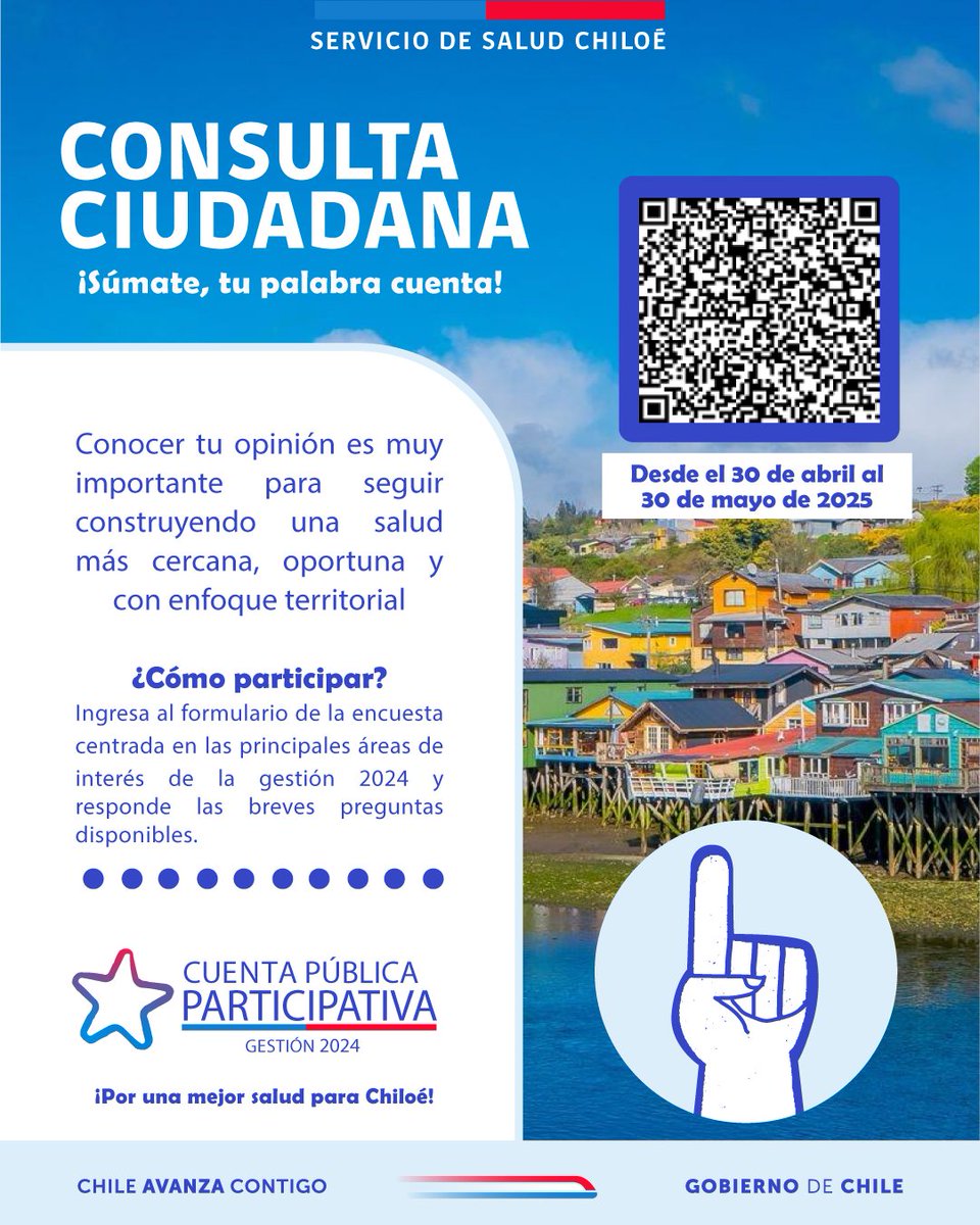 ¡Súmate, tu palabra cuenta! 🙋🏻‍♀️👇🏻

📢 Invitamos a la comunidad a participar de la primera consulta ciudadana de este 2025, para conocer las opiniones y experiencias de los usuarias y usuarios de la red asistencial, para seguir avanzando en una mejor salud para Chiloé