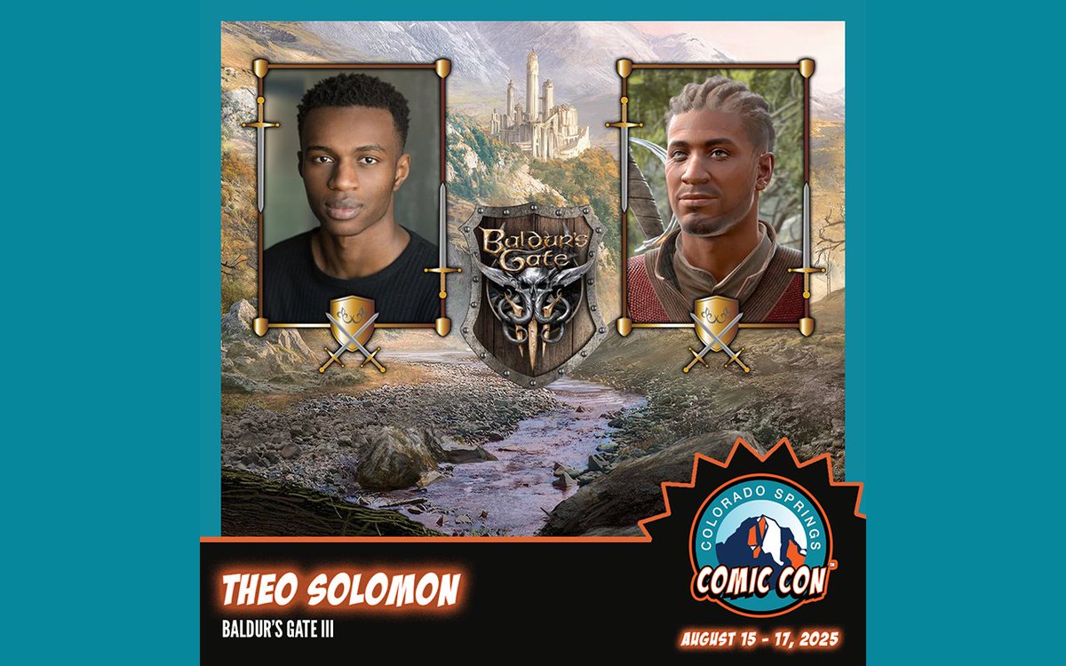 Colorado Springs CC (@cscomiccon) on Twitter photo Please welcome Theo Solomon to #CSCC2025 at the <a href="/bworldarena/">BroadmoorWorldArena</a>! Theo is known for voicing the characters of Wyll, Bernard, and Scared Boar in the video game Baldur's Gate III. Buy tickets now! #baldursgate3 Please welcome Theo Solomon to #CSCC2025 at the <a href="/bworldarena/">BroadmoorWorldArena</a>! Theo is known for voicing the characters of Wyll, Bernard, and Scared Boar in the video game Baldur's Gate III. Buy tickets now! #baldursgate3