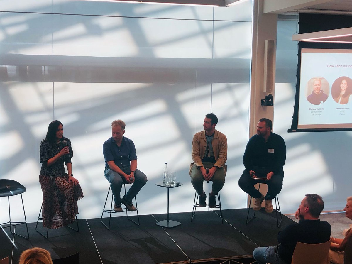 UKBAngels's tweet photo. Our final panel is How Tech is Changing Angel Investing featuring @RJ_Hoskins (#KinGroup), @umerahakram (#Floww) & @ry_paddy (#Odin), moderated by @roddybeer (UKBAA) #AngelGroupSymposium https://t.co/d3P2TJqGh8