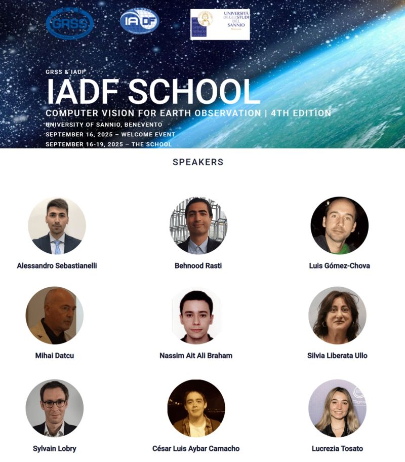 🚨 Registration is NOW OPEN for the 4th GRSS IADF School on Computer Vision for Earth Observation (CV4EO)!
📍 University of Sannio, Benevento, Italy
📅 16-19 September 2025
🎓 Don’t miss this opportunity to dive into cutting-edge #ComputerVision techniques for #RemoteSensing