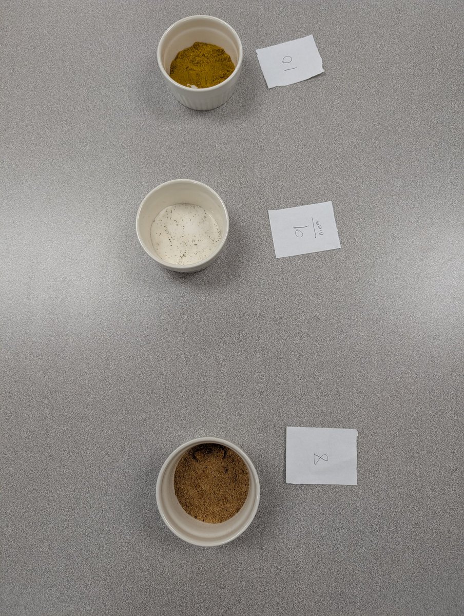 Herbs and spices sampling and guessing activity, gr. 11 food and culture