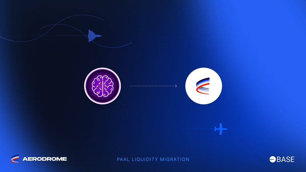 The New Home Base of $PAAL

<a href="/PaalMind/">PAAL AI 🧠🤖</a> has migrated protocol-owned assets to Aerodrome and staked the liquidity to earn emissions 👏

Why? On Aerodrome, protocols can earn rewards on their liquidity while contributing to the top pools by volume on Base.

Swap &amp; LP $PAAL today.