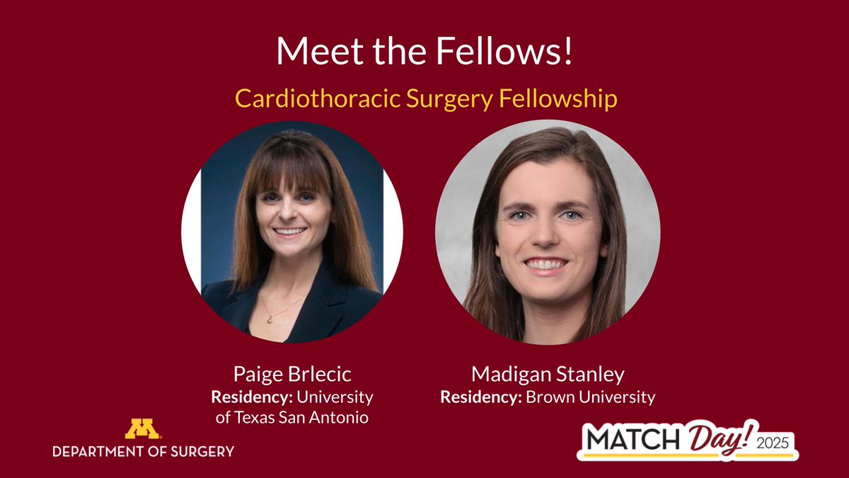 Congratulations to our new Cardiothoracic Surgery Fellows! We're thrilled to welcome you to the #UMNSurgery team!