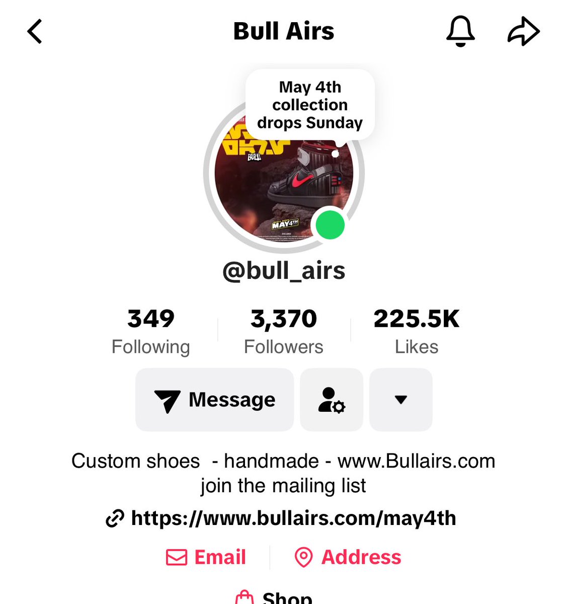 Head over to our TikTok page and watch Thom paint some shoes and answer questions @bull_airs_official @bullairss3