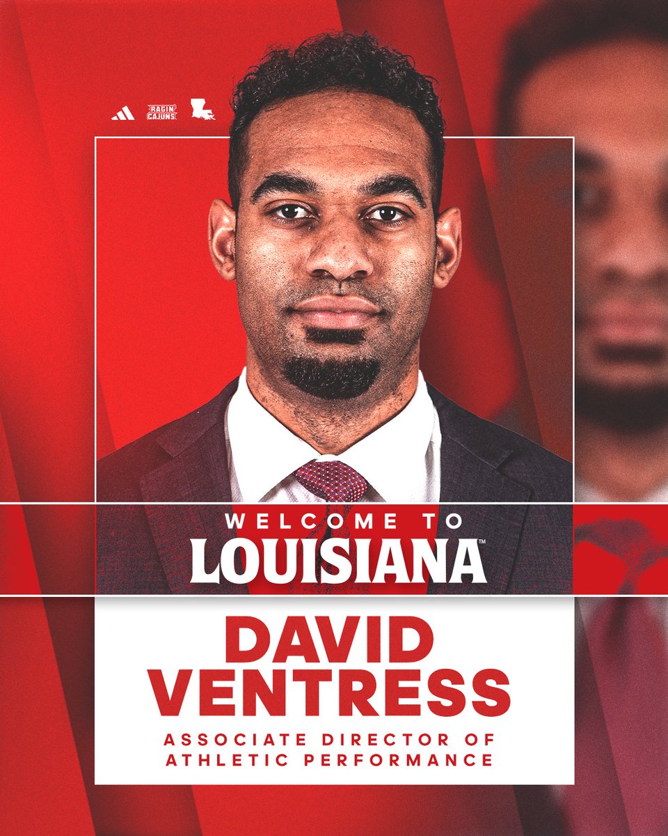 Louisiana Ragin’ Cajuns® Men's Basketball (@ragincajunsmbb) on Twitter photo Welcome in <a href="/DavidVentress/">David Ventress</a> as our Associate Director of Athletic Performance!
Ventress comes from South Alabama where he worked with the men's basketball and men's tennis programs since November of 2021 🤟
#GeauxCajuns Welcome in <a href="/DavidVentress/">David Ventress</a> as our Associate Director of Athletic Performance!
Ventress comes from South Alabama where he worked with the men's basketball and men's tennis programs since November of 2021 🤟
#GeauxCajuns