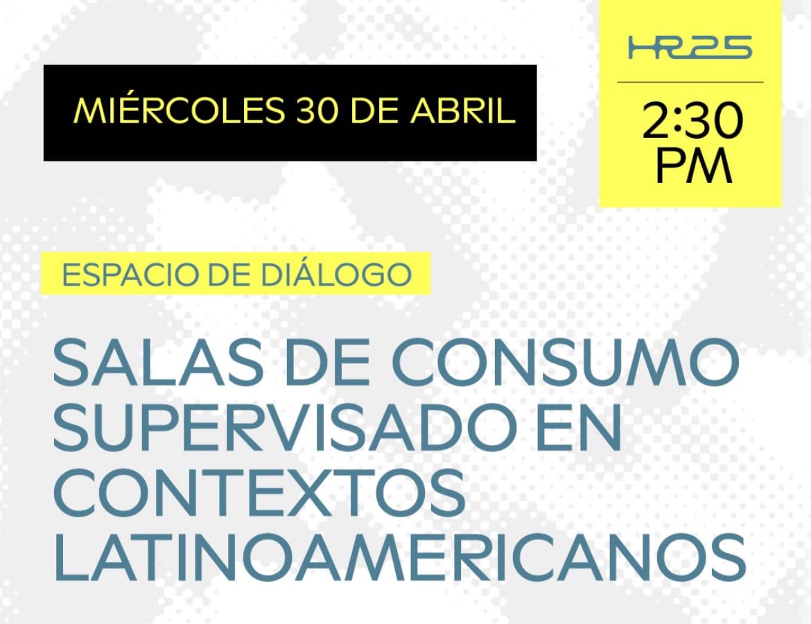 Verter AC (@verterac) on Twitter photo Hoy participaremos en una mesa de diálogo sobre nuestra experiencia implementando Servicios de Consumo Acompañado.
Estaremos junto con <a href="/acciontecnica/">AcciónTécnicaSocial</a> <a href="/PrevencasaAc/">PrevenCasa</a> en la Conferencia Internacional de Reducción de Daños celebrada en Bogotá, Colombia. #bogotá #colombia <a href="/HRInews/">Harm Reduction International</a> Hoy participaremos en una mesa de diálogo sobre nuestra experiencia implementando Servicios de Consumo Acompañado.
Estaremos junto con <a href="/acciontecnica/">AcciónTécnicaSocial</a> <a href="/PrevencasaAc/">PrevenCasa</a> en la Conferencia Internacional de Reducción de Daños celebrada en Bogotá, Colombia. #bogotá #colombia <a href="/HRInews/">Harm Reduction International</a>