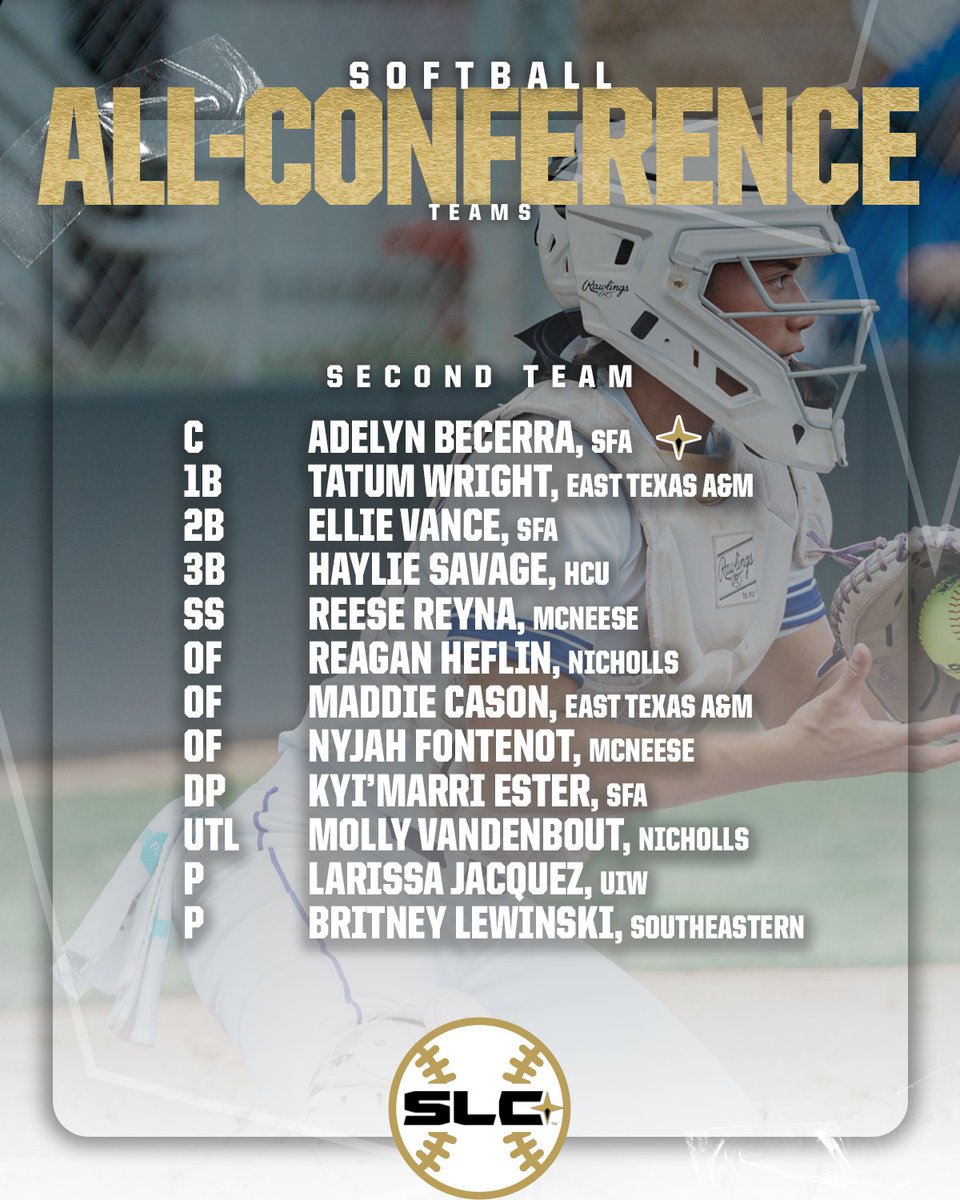 Your 2025 Southland Softball Second Team All-Conference ⭐️

#GTL