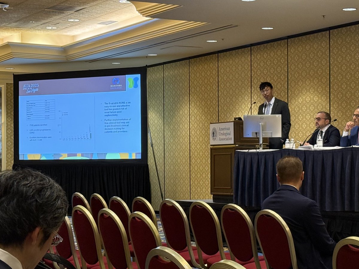 David Chung (@davidchung_17) on Twitter photo Proud to be a part of a great @manitobaurology showing at this years #AUA2025! Honoured to win best poster for our <a href="/ckcis_ca/">Canadian Kidney Cancer information system (CKCis)</a> study validating the Kidney Cancer Risk Equation.
Shoutout to @premalpatelMD and @jaynayakMD for all their mentorship and support! Proud to be a part of a great @manitobaurology showing at this years #AUA2025! Honoured to win best poster for our <a href="/ckcis_ca/">Canadian Kidney Cancer information system (CKCis)</a> study validating the Kidney Cancer Risk Equation.
Shoutout to @premalpatelMD and @jaynayakMD for all their mentorship and support!