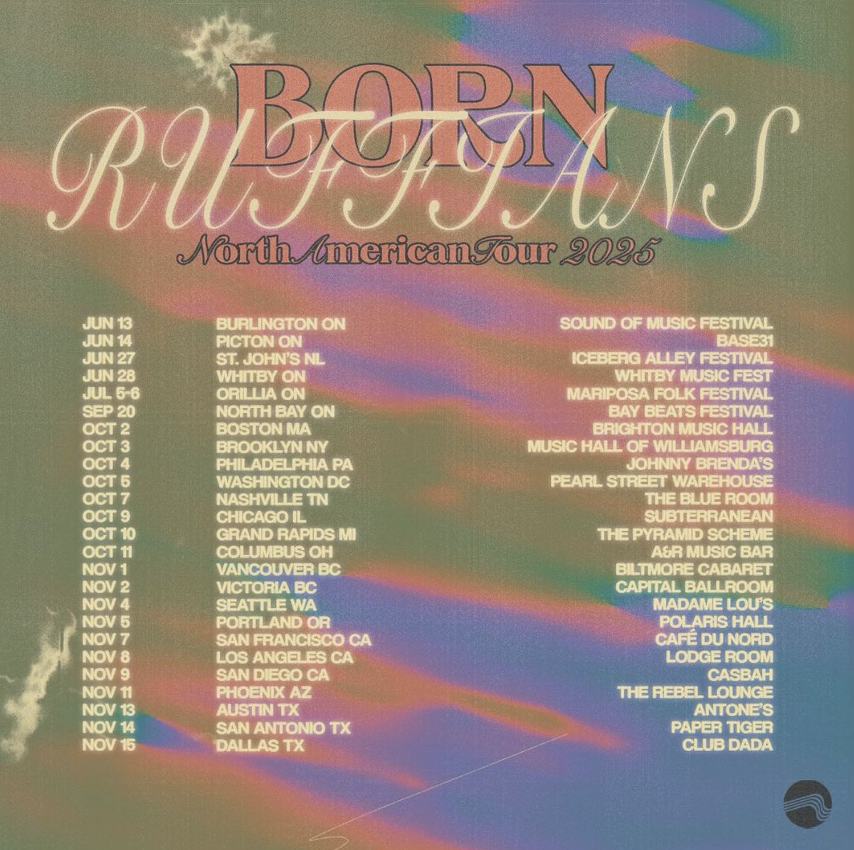 To celebrate the release of their new album, Beauty’s Pride, @bornruffiansmusic are hitting the road for a North American tour this summer and fall.