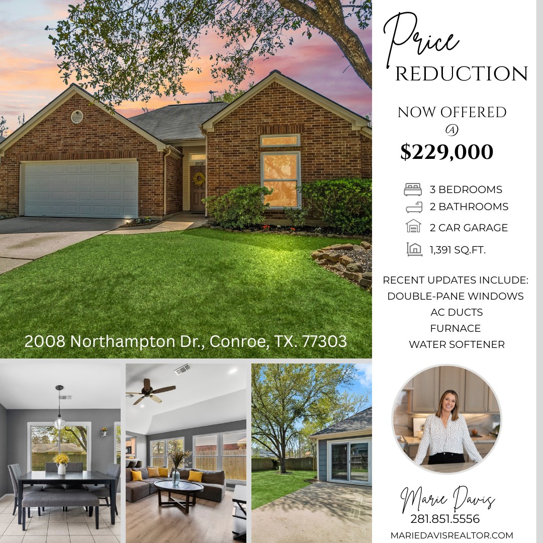 mariedavishomes's tweet image. ✨This GREAT Opportunity just got even BETTER!!!!

✨ Now Offered at $229,000 

Located in Conroe and MOVE-IN READY!!!!!

har.com/homedetail/200…

#MarieDavisRealtor #Conroe #ConroeRealEstate #HoustonRealtor #RealEstate #texasrealestate