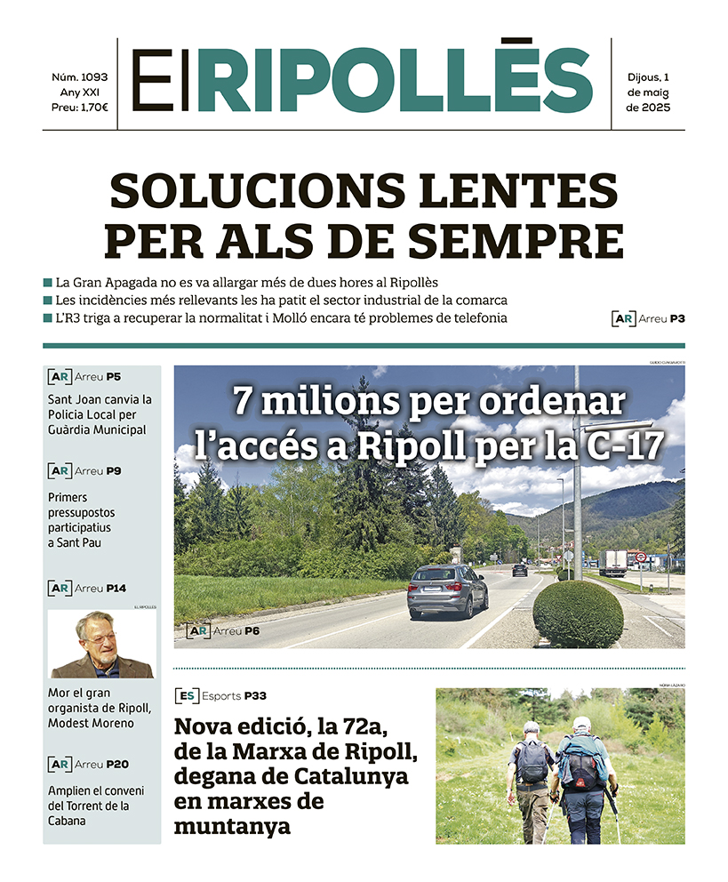 Bon dia! Portada d'El Ripollès 1093 #Ripollès #ElRipollès
