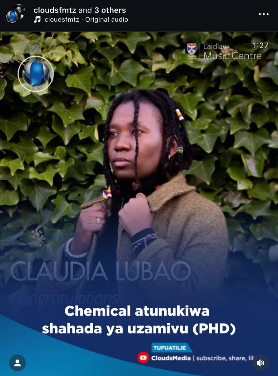 Elgidius Ichumbaki, Ph.D. (@ichumbakie) on Twitter photo My colleague, collaborator and student Claudia Lubao <a href="/chemical_tz/">chemical_tz</a> is trending in #Tanzania’s social media platforms following her well-deserved passing of the viva voce examination at <a href="/univofstandrews/">University of St Andrews</a>. All members of our <a href="/urithiwetutz/">Urithi Wetu</a> research group are proud of you! My colleague, collaborator and student Claudia Lubao <a href="/chemical_tz/">chemical_tz</a> is trending in #Tanzania’s social media platforms following her well-deserved passing of the viva voce examination at <a href="/univofstandrews/">University of St Andrews</a>. All members of our <a href="/urithiwetutz/">Urithi Wetu</a> research group are proud of you!