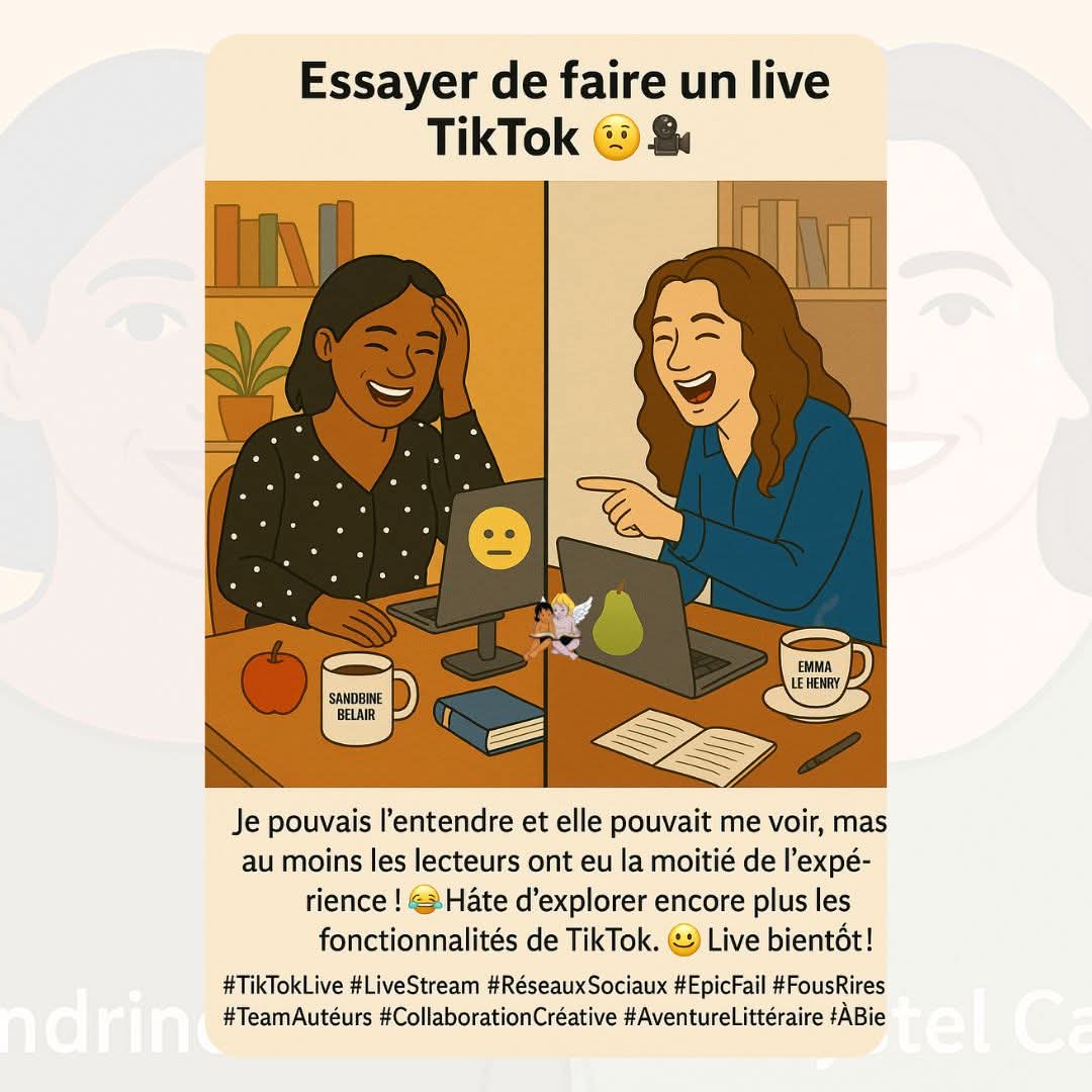 CherubinsE's tweet image. On a tellement rigolé de cette expérience qu’on en pleure encore ! 🤣

Mais le bon côté ? On a découvert plein de fonctionnalités TikTok qu’on va explorer très bientôt ! 💡💛

#TeamAuteurs  #InterviewFun #ChrystelEtSandrine #FousRires #TikTokLive #cherubinseditions