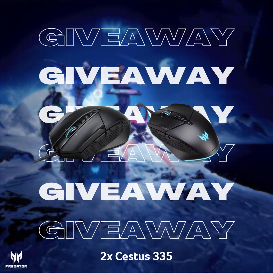 Predator Gaming 🇫🇷 (@predatorfrance) on Twitter photo Pour la suite, on fait gagner 2 souris Cestus 335 à toi et ton pote !
- Follow <a href="/PredatorFrance/">Predator Gaming 🇫🇷</a>
- RT et mentionne le pote qui va poncer la souris avec toi 🙌 Pour la suite, on fait gagner 2 souris Cestus 335 à toi et ton pote !
- Follow <a href="/PredatorFrance/">Predator Gaming 🇫🇷</a>
- RT et mentionne le pote qui va poncer la souris avec toi 🙌
