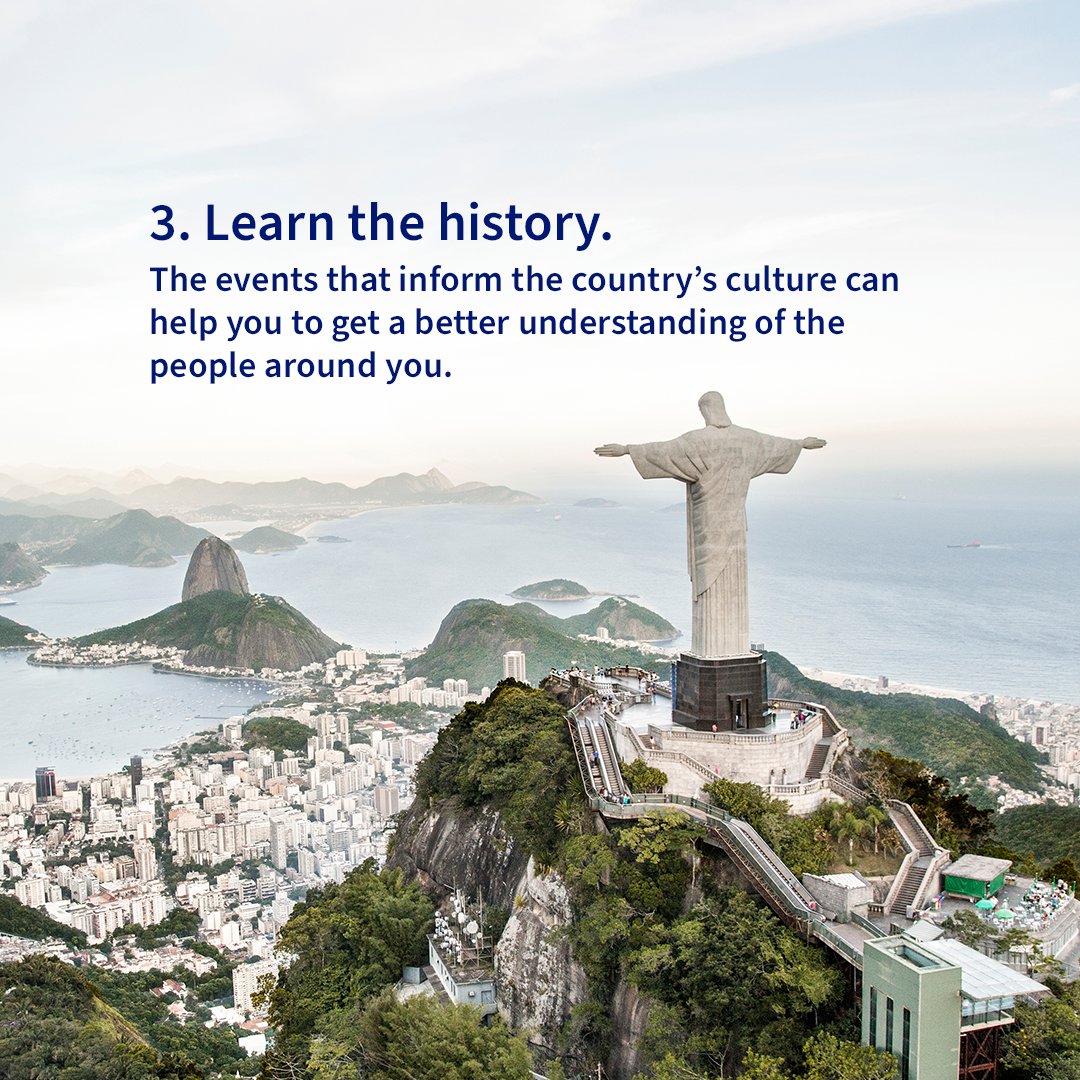 Have you ever experienced culture shock? 🌎 Here are a few tips to help you acclimate to your destination’s culture:

1. Do your research.

2. Sign up for a class. 

3. Learn the history. 

Happy travels! ✈️