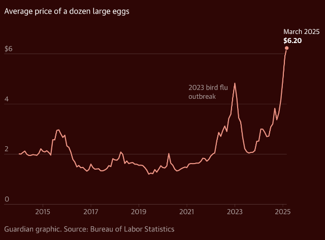 "It's about the price of eggs, stupid" Remember Trumps promise to lower the price of eggs on "DAY 1"