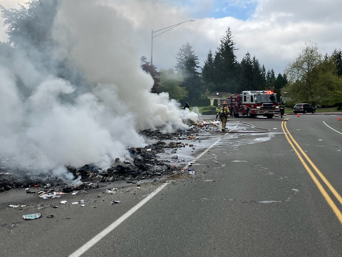 SE Klahanie Blvd at 242nd Ave SE is closed for a recycling truck fire. Please be advised.