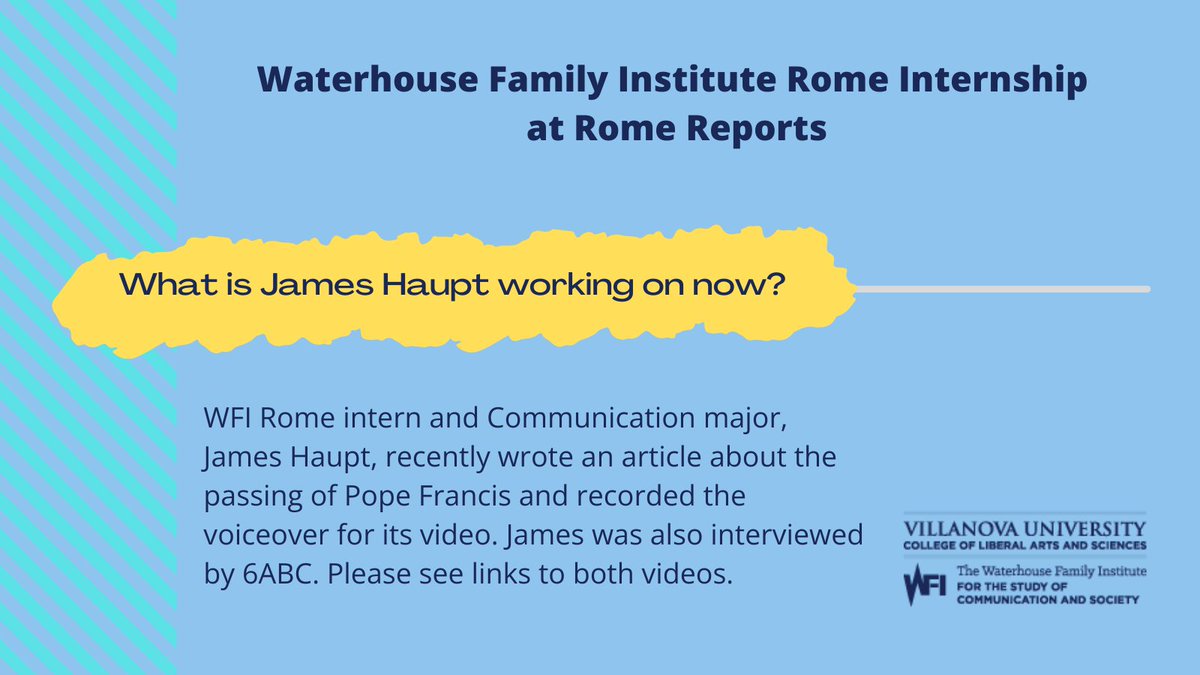 Waterhouse Family Institute (@waterhouseinst) on Twitter photo For <a href="/romereports/">ROME REPORTS</a> James wrote and narrated a story about Pope Francis’ relationship with one of his closest collaborators, Father Federico Lombardi, the director of the Holy See Press Office.
<a href="/VillanovaComm/">Villanova Comm Dept</a>
ow.ly/lrZi50VJjUe
AND ow.ly/e06v50VJjUc For <a href="/romereports/">ROME REPORTS</a> James wrote and narrated a story about Pope Francis’ relationship with one of his closest collaborators, Father Federico Lombardi, the director of the Holy See Press Office.
<a href="/VillanovaComm/">Villanova Comm Dept</a>
ow.ly/lrZi50VJjUe
AND ow.ly/e06v50VJjUc