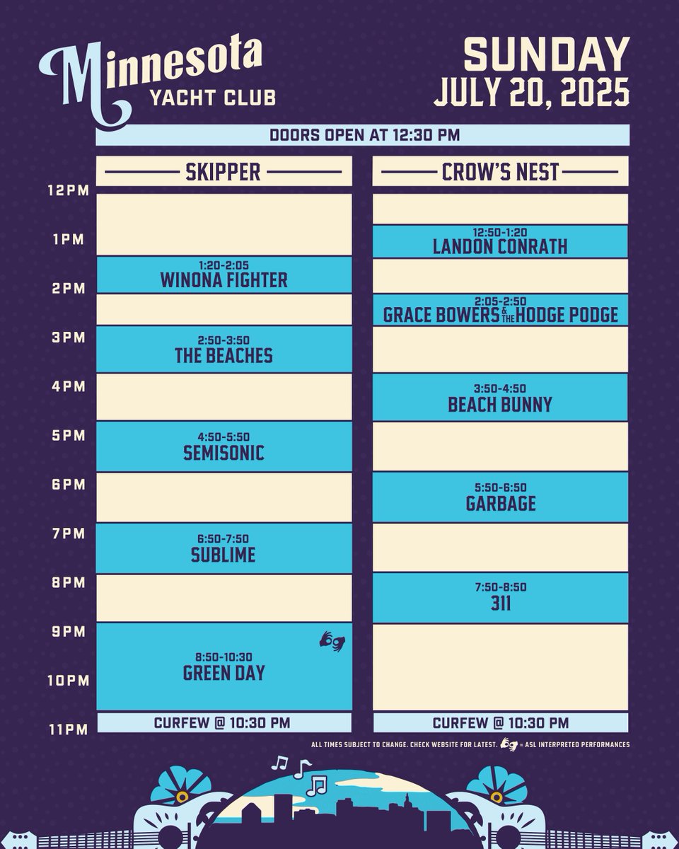 The 2025 set times are here! 🙌 Time to map out your weekend on the riverfront!

Some ticket types are already on waitlist—don’t miss out! shorturl.at/ECr6e