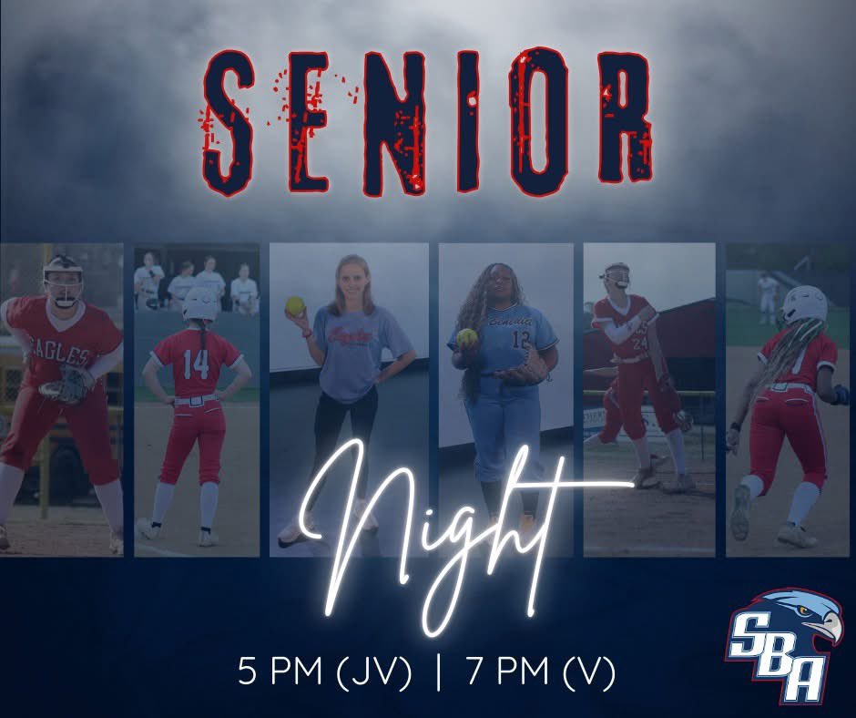 Best of luck to the <a href="/SBASoftball1/">SBA Softball</a> seniors tonight!  Need help with graphics for your team?  Give us a shot!  <a href="/athleticsSBA/">St. Benedict Athletics</a>