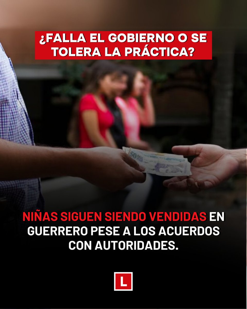 📌 #Nacional | En Guerrero, niñas son vendidas desde los 9 años por hasta 200 mil pesos.

🔹 Autoridades comunitarias y policías no lo ven como delito.
🔹 En municipios como Cochoapa El Grande y Tlacoachistlahuaca, la práctica se mantiene viva.
🔹 Exigen intervención urgente de