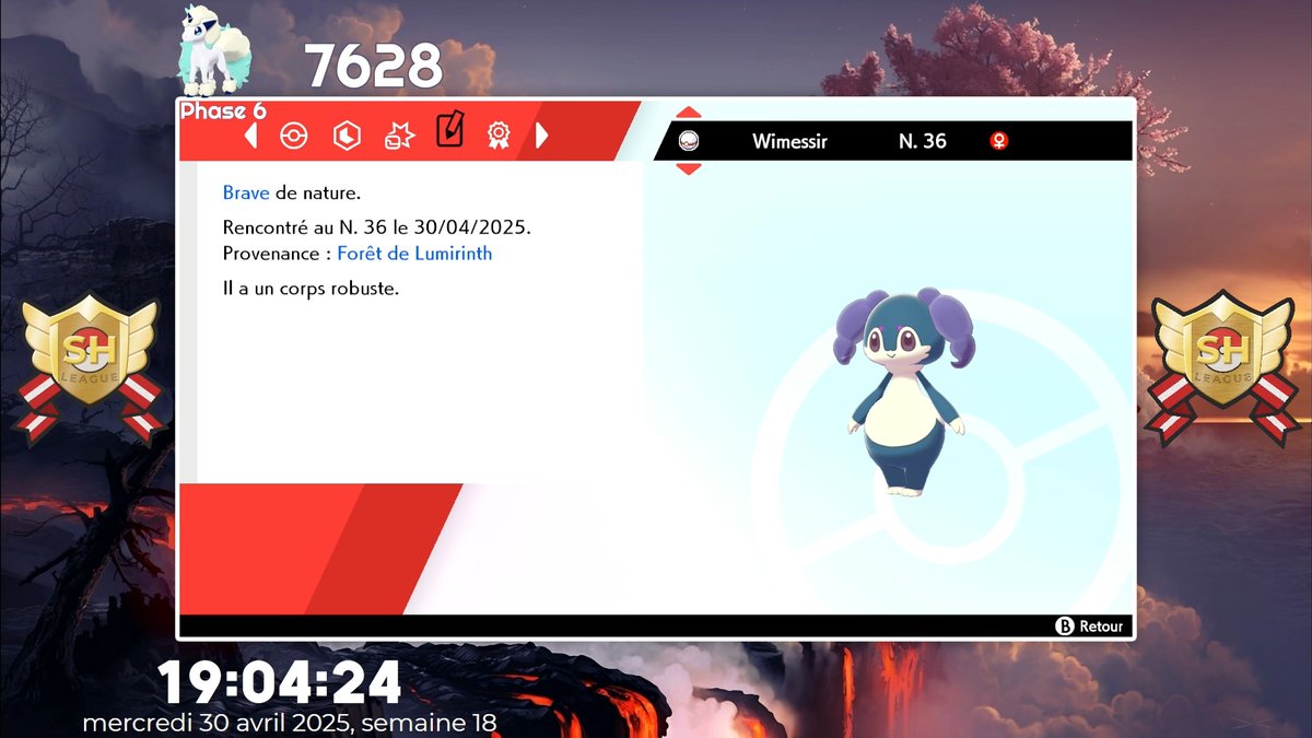 La phase 6 qui ce termine enfin ! 
Que dire... un nouveau shiny que je n'avais pas mais toujours pas de ponyta en vue 😂😂
Go la phase 7 hein ! 
#SHLS9 #PokemonSwordShield #shiny #shinyhunt
