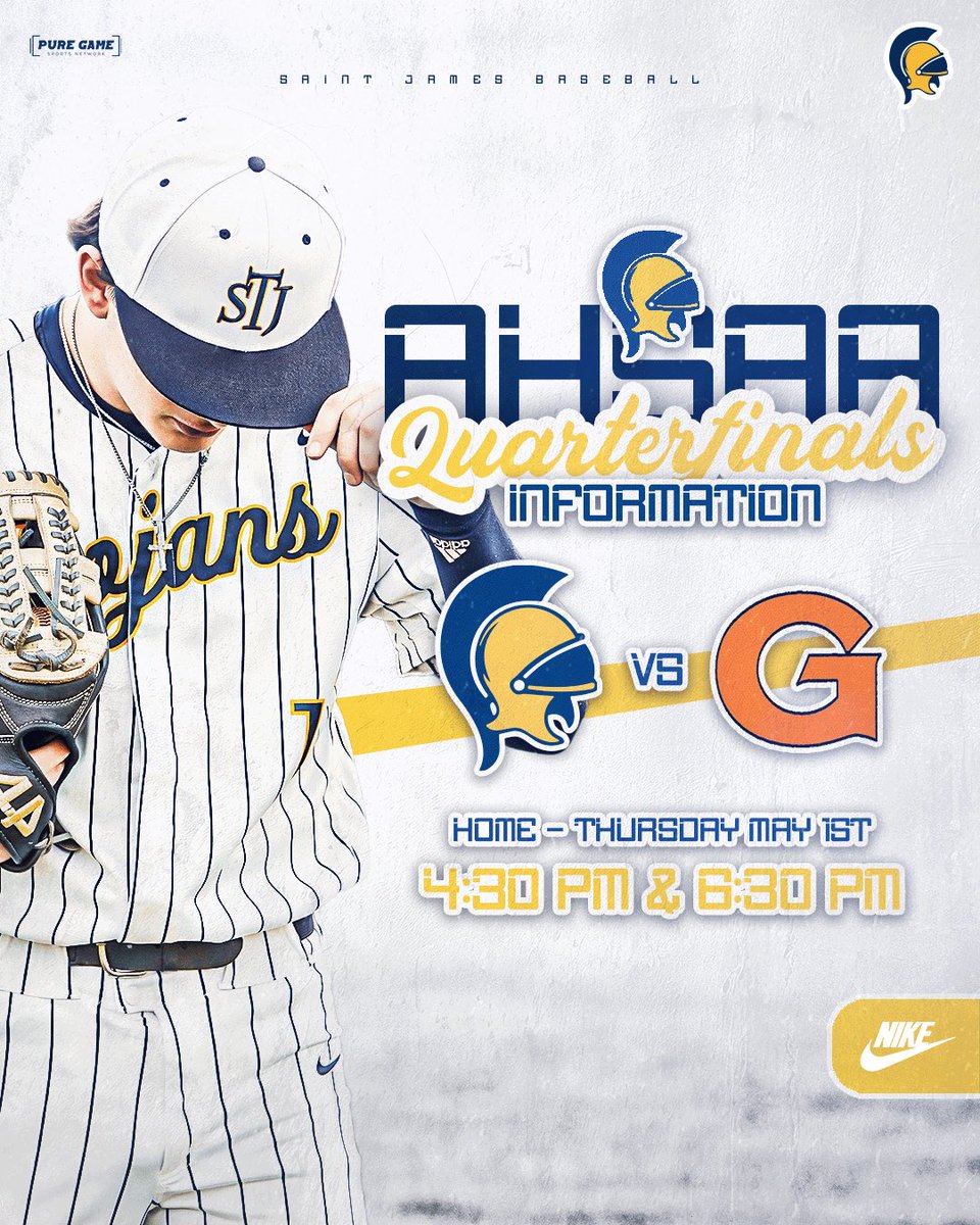 Join us for the 3rd round of the AHSAA playoffs as we host Glenwood Academy this Thursday 4:30 and 6:30! Tickets should be purchased on GoFan or cash at gate.
