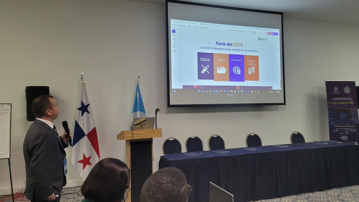 .<a href="/asabolansky/">Alejandro Sabolansky</a>, oficial <a href="/OEA_Cyber/">OEA Ciberseguridad</a>, presentó las iniciativas desarrolladas por la Sección de Ciberseguridad de <a href="/OEA_oficial/">OEA</a> <a href="/OEA_CICTE/">CICTE</a> relacionadas con el intercambio de información y cooperación #CSIRTAmericas, durante la 10ª Reunión del Grupo de Trabajo de las Américas sobre