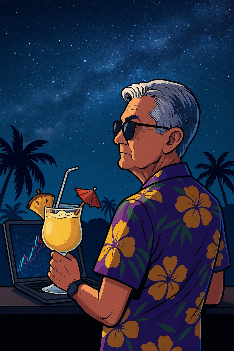 Macroeconomic data is like the stars of Laniakea 🌌 we see at night:
By the time they reach the eyes of mortals 👁️…
Powell 🧓 had already priced them in thousands of years ago.

That’s why the market 📉 doesn’t fall.
Because this was already written —
in the curves 📈,
in the