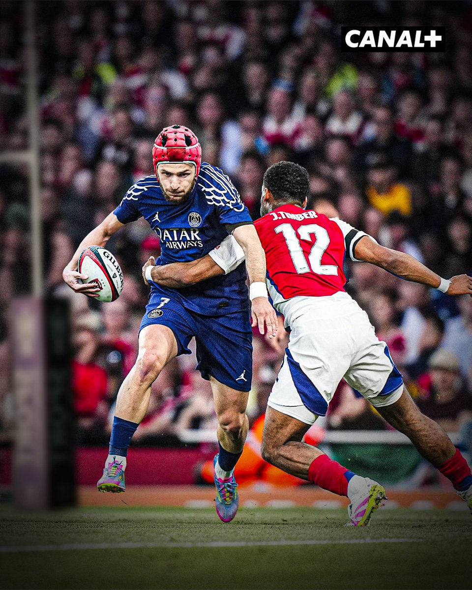 CanalplusRugby's tweet photo. Arsenal / PSG version #Top14 🏉 https://t.co/g2vGz63S5A
