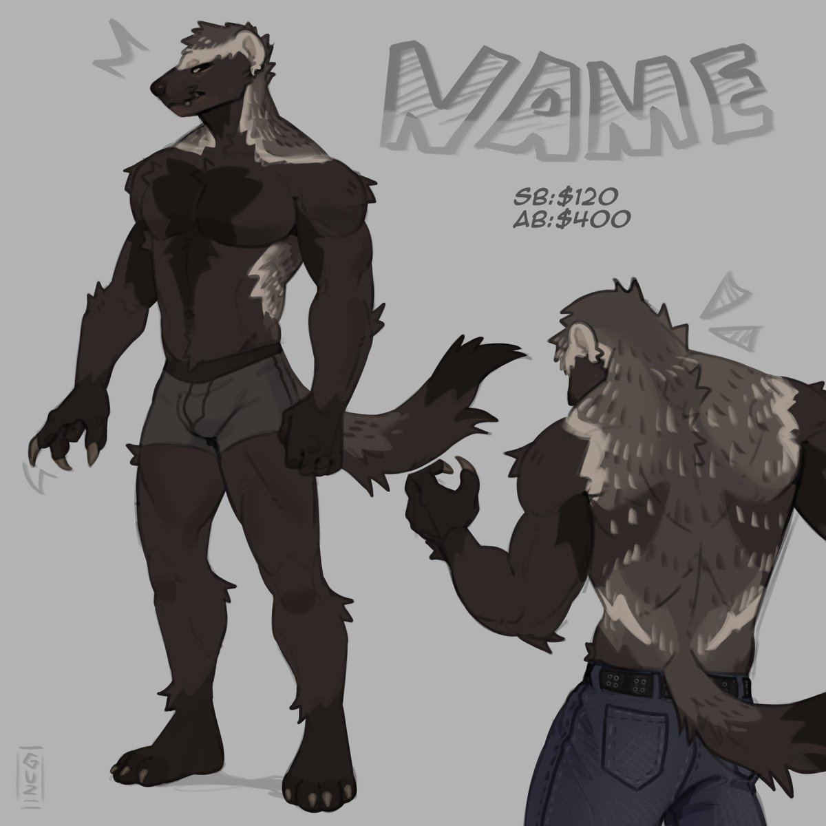 🦡Honey Badger adoptable🦡
+ info below