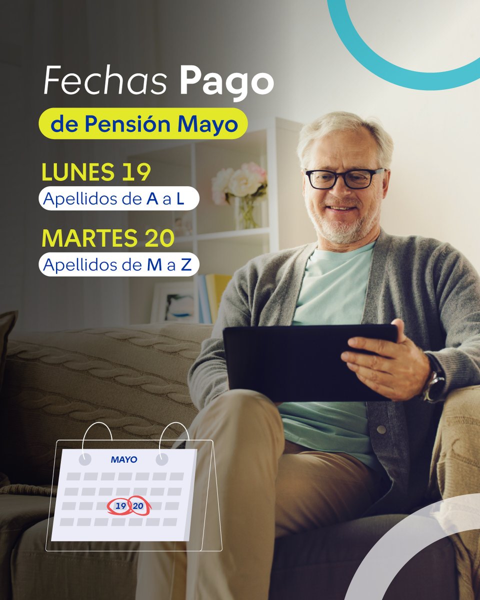 AFP_Capital's tweet image. ¡Afiliados! Les compartimos las fechas de pago de pensiones para el mes de mayo 2025 y el resto del año.
¡Tomen nota! ✍️