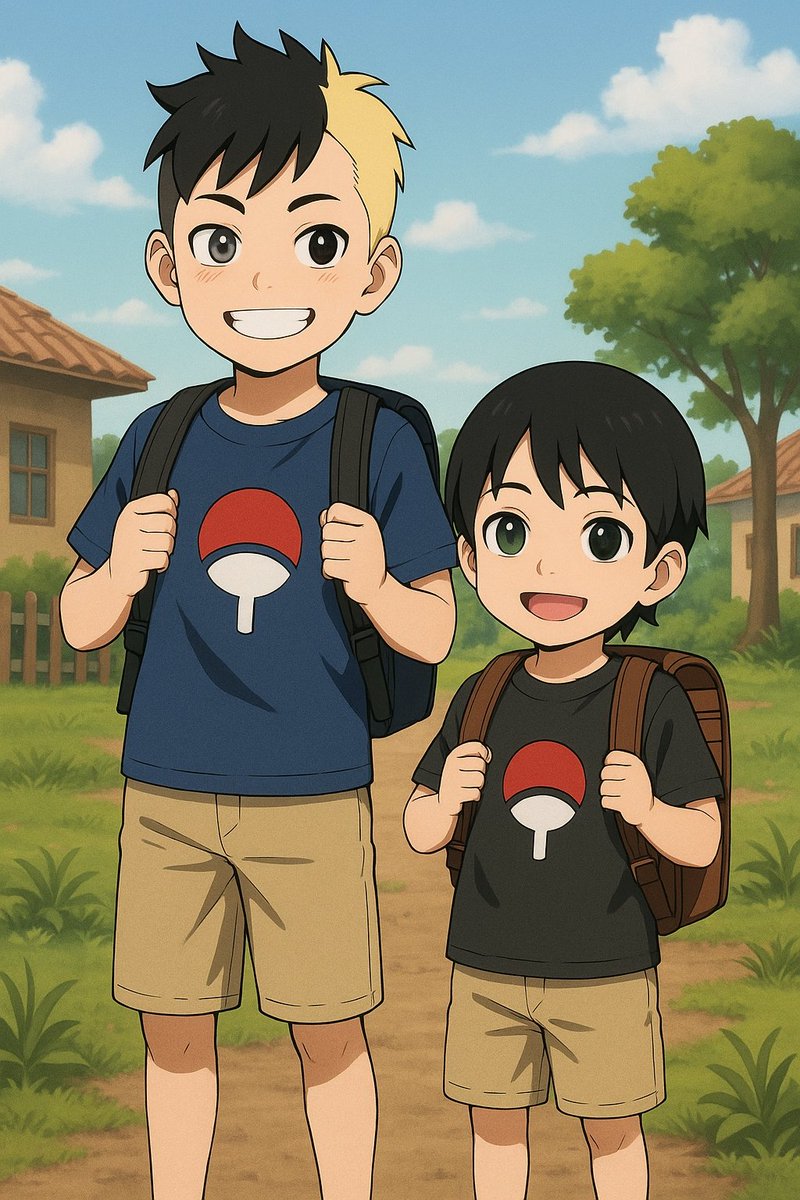 Nisuke and Sanada (kawasara children) go to school🥰❤️
#SARADA #KAWAKI #kawasara