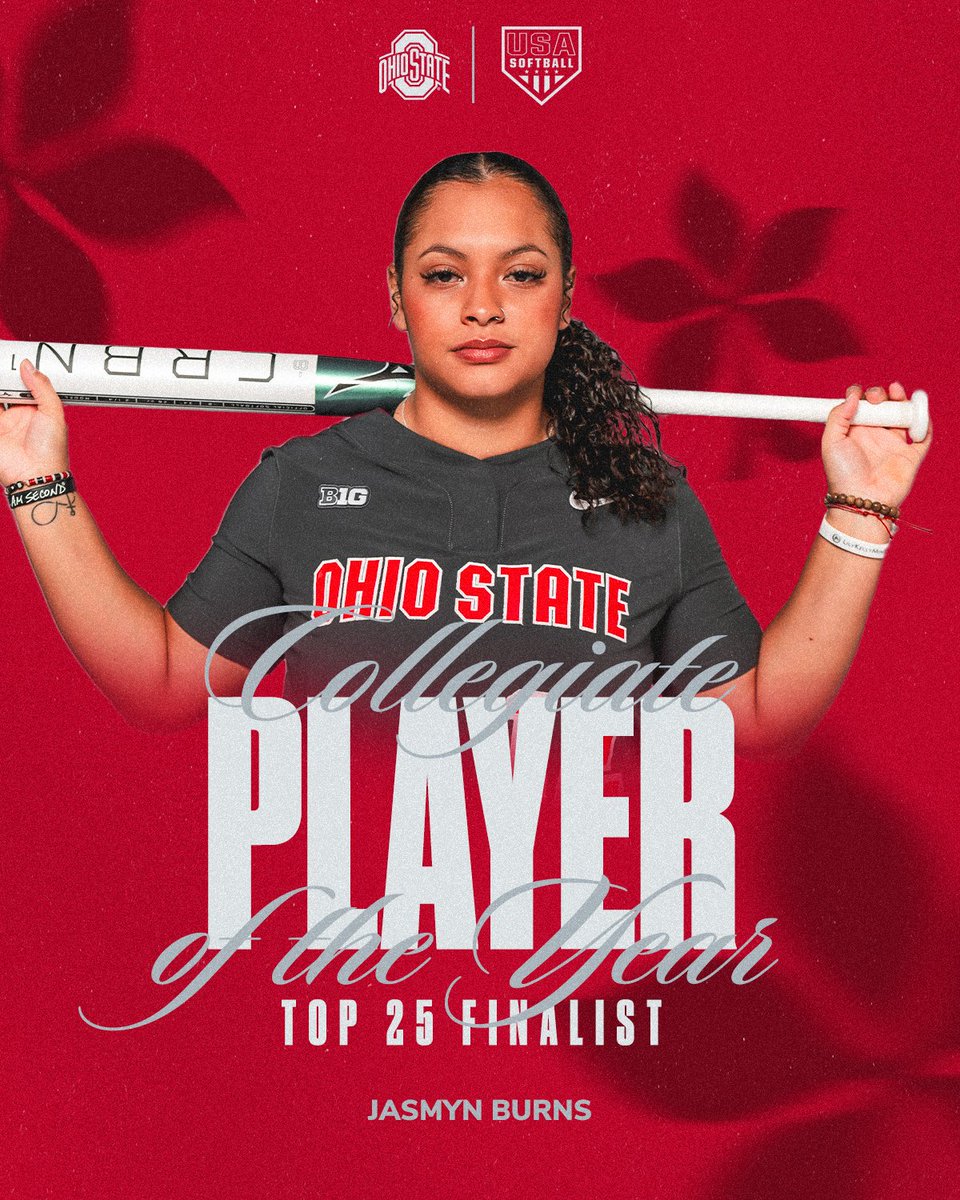 Ohio State Softball (@ohiostatesb) on Twitter photo π·πππππ ππ πππ ππππ ππππππππ βοΈ
<a href="/BurnsJasmyn/">Jasmyn Burns</a> is one of 25 finalists for the <a href="/USASoftball/">USA Softball</a> Collegiate Player of the Year awardβΌοΈ
π° go.osu.edu/C49e | #GoBucks π·πππππ ππ πππ ππππ ππππππππ βοΈ
<a href="/BurnsJasmyn/">Jasmyn Burns</a> is one of 25 finalists for the <a href="/USASoftball/">USA Softball</a> Collegiate Player of the Year awardβΌοΈ
π° go.osu.edu/C49e | #GoBucks