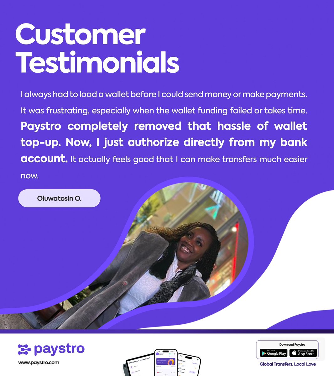 HeyPaystro's tweet image. Sending money or paying bills back home? 

Paystro lets you do it instantly, no wallet top-up needed. One less thing to worry about.

#nowallettopups #customerfeedback #DoMoreWithPaystro #GlobalTransfersLocalLove