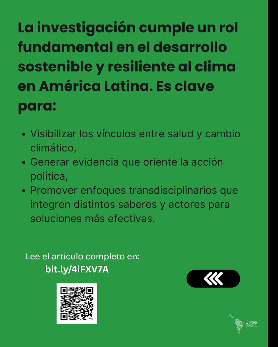 ClimaUpch's tweet image. 🌎🩺 Tenemos nuevo artículo sobre salud y cambio climático en América Latina

Los países latinoamericanos enfrentan riesgos crecientes para la salud y el bienestar debido al cambio climático, agravados por desigualdades sociales.

En esta publicación resaltamos: