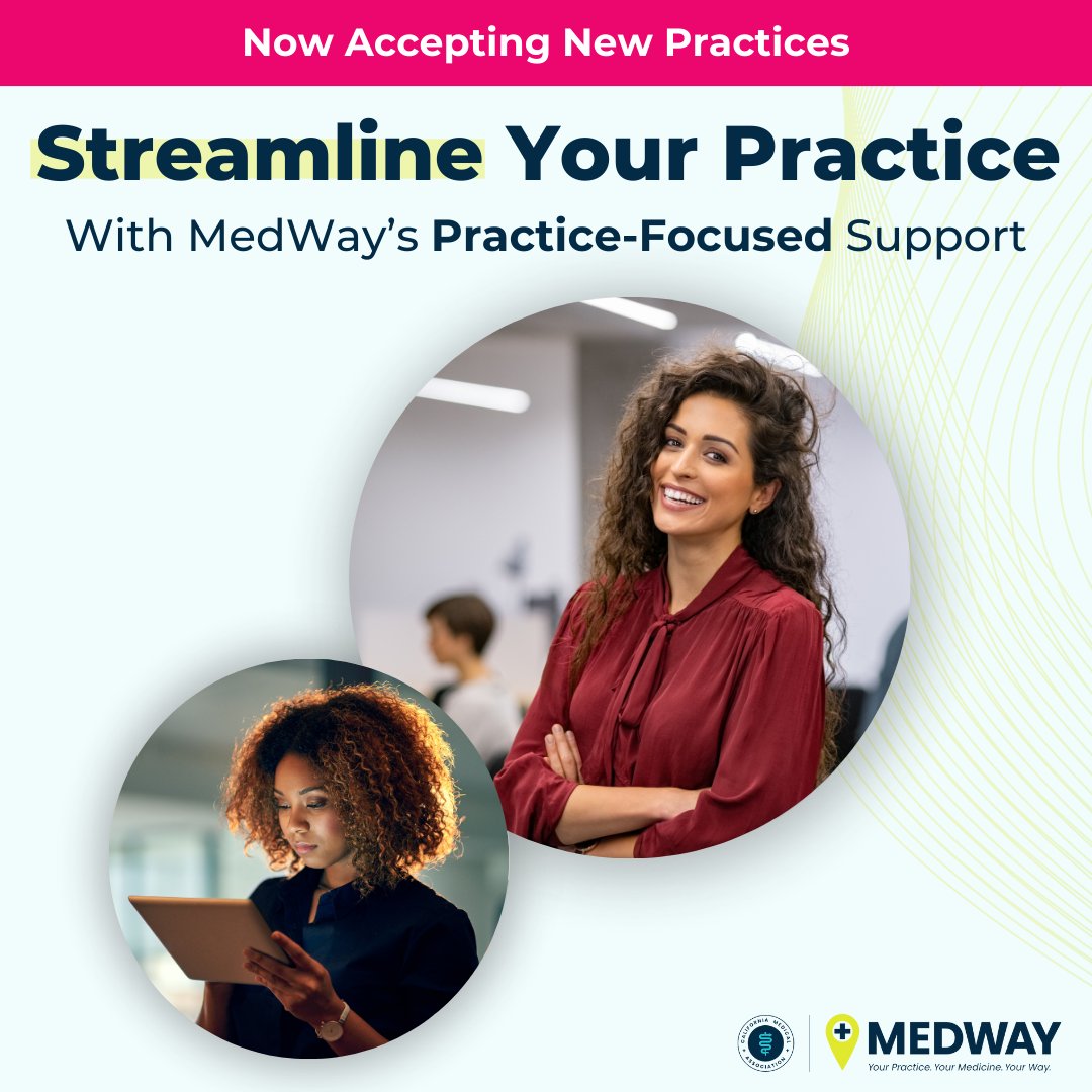 California Medical Association (@cmadocs) on Twitter photo We’ve heard from independent physicians and just like you, they’re tirelessly seeking administrative support solutions. That’s why we’re thrilled to announce the launch of <a href="/MedWayDocs/">MedWayDocs</a> built by physicians for physicians designed to offer:
✔️ Simplified HR
✔️ Streamlined Payroll
✔️ We’ve heard from independent physicians and just like you, they’re tirelessly seeking administrative support solutions. That’s why we’re thrilled to announce the launch of <a href="/MedWayDocs/">MedWayDocs</a> built by physicians for physicians designed to offer:
✔️ Simplified HR
✔️ Streamlined Payroll
✔️