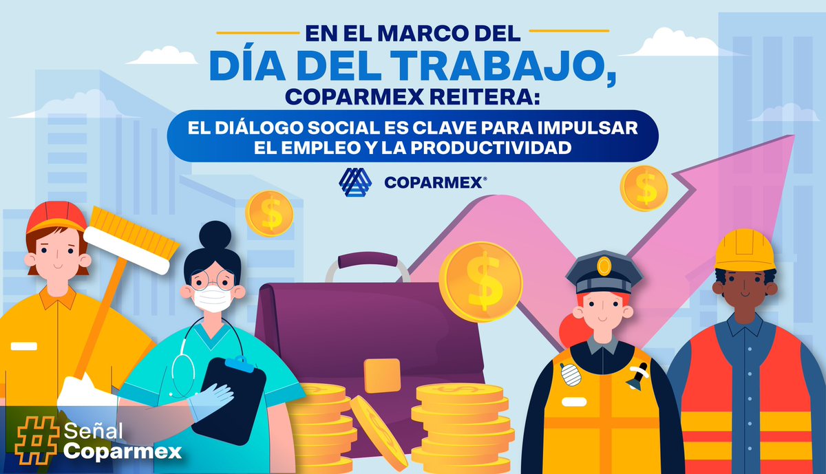 🤝 El diálogo social entre trabajadores, empleadores y gobierno ha sido clave para avanzar en justicia laboral y bienestar.
🔵 En el marco del #DíaDelTrabajo, desde #Coparmex reafirmamos nuestro compromiso para seguir construyendo un entorno laboral más justo, incluyente y