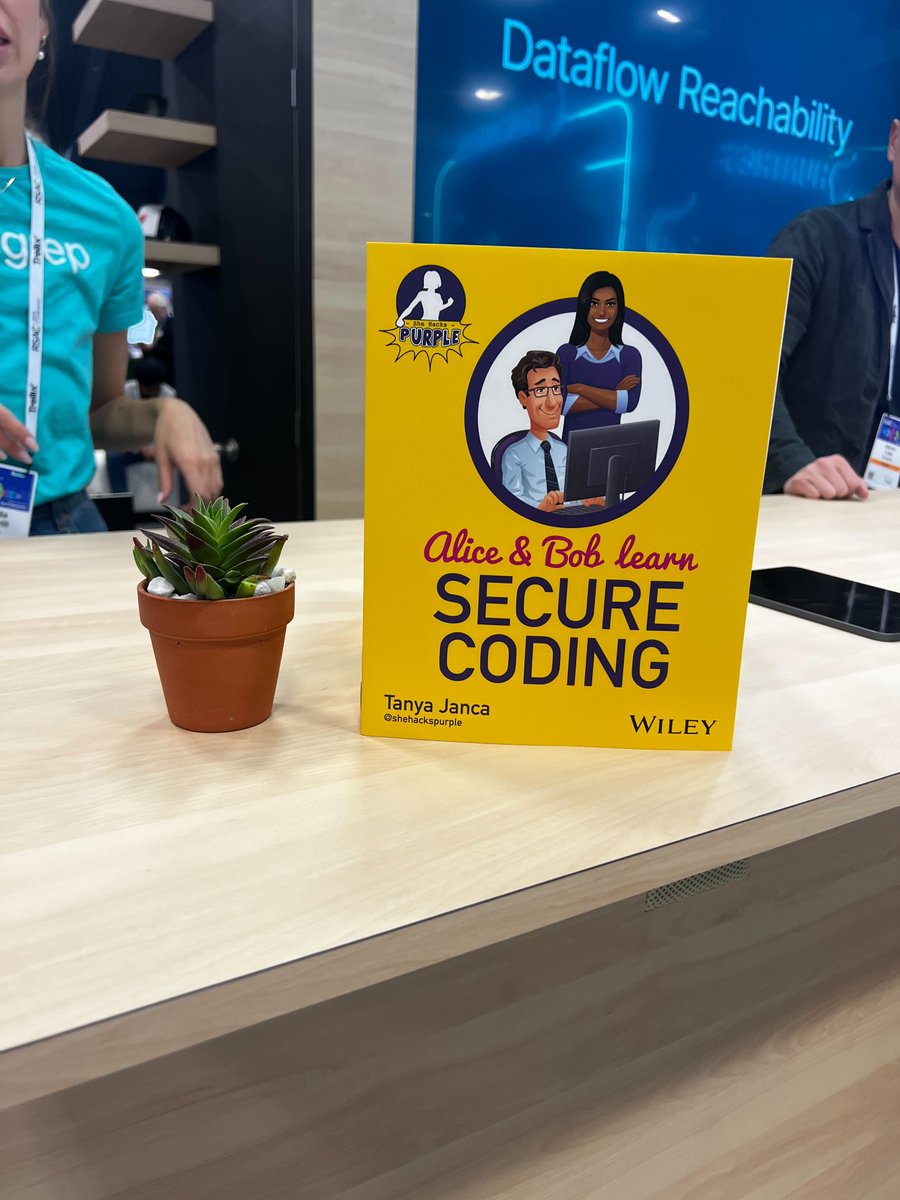 Semgrep (@semgrep) on Twitter photo 🚨 Happening now! 🚨
<a href="/shehackspurple/">Tanya Janca | Shehackspurple</a> is live at Booth #2051 signing copies of her new book, Alice and Bob Learn Secure Coding! 📚✍️
Stop by, grab a signed copy, and chat about all things AppSec!
Plus, don’t miss Tanya’s Birds of a Feather session at 1:15 PM PT: Champions of 🚨 Happening now! 🚨
<a href="/shehackspurple/">Tanya Janca | Shehackspurple</a> is live at Booth #2051 signing copies of her new book, Alice and Bob Learn Secure Coding! 📚✍️
Stop by, grab a signed copy, and chat about all things AppSec!
Plus, don’t miss Tanya’s Birds of a Feather session at 1:15 PM PT: Champions of