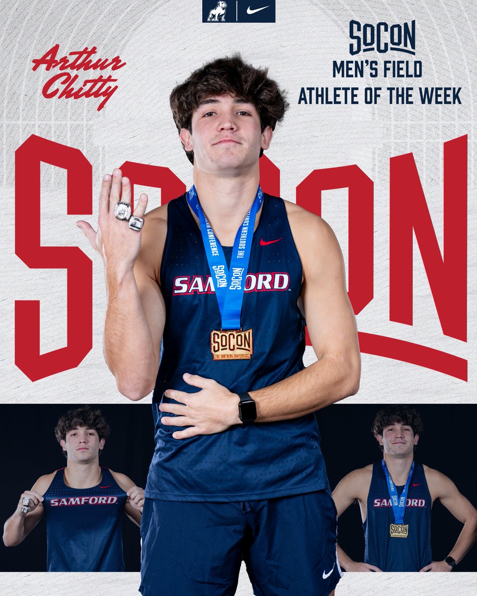 .<a href="/SoConSports/">The Southern Conference</a> Athletes of the Week for Erin Long and Arthur Chitty 👏👏

#AllForSAMford