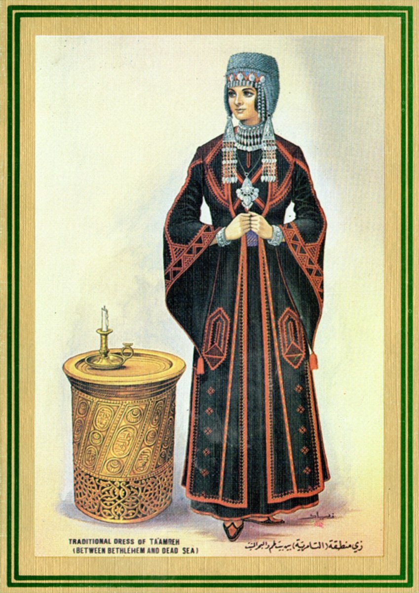 Postcards depicting the traditional dress of Palestine and Western Jordan found in a shop in Amman, Jordan 🇯🇴