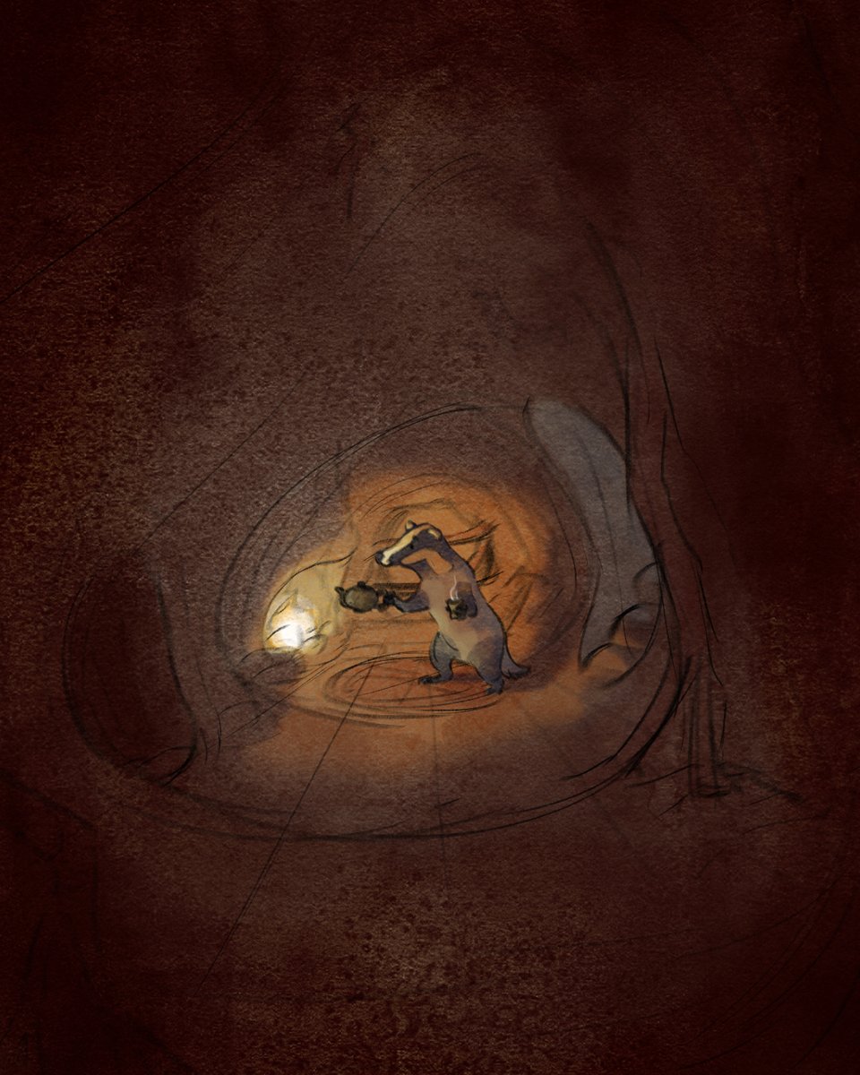 Day 8 of <a href="/NarniaWeb/">NarniaWeb</a>'s #WeLoveNarnia: Favourite Hero

The heroes of Narnia aren't always those who bear weapons: the series is full of quietly heroic characters, like Trufflehunter, who I imagine makes an excellent cup of tea.

#PrinceCaspian #Narnia #FanArt #NarniaFanArt #Badger