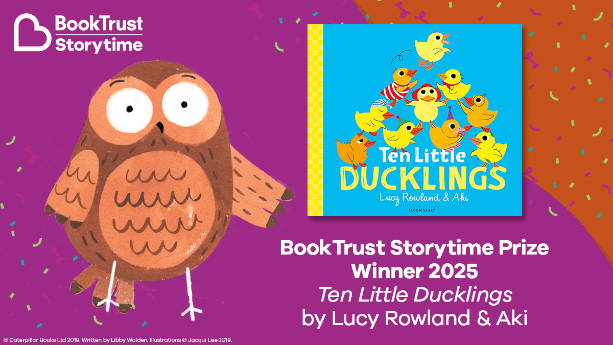 BookTrust (@booktrust) on Twitter photo ⭐ We're thrilled that Ten Little Ducklings by <a href="/lucymayrowland/">Lucy Rowland</a> & Aki has been crowned the #BookTrustStorytime Prize winner! ⭐
This super book won over families & librarians with its rhythmic text, bold illustrations & interactive format:
booktrust.org.uk/about-us/news-… <a href="/KidsBloomsbury/">Bloomsbury Kids & YA UK</a> ⭐ We're thrilled that Ten Little Ducklings by <a href="/lucymayrowland/">Lucy Rowland</a> & Aki has been crowned the #BookTrustStorytime Prize winner! ⭐
This super book won over families & librarians with its rhythmic text, bold illustrations & interactive format:
booktrust.org.uk/about-us/news-… <a href="/KidsBloomsbury/">Bloomsbury Kids & YA UK</a>